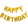 Golden Happy Birthday Letter Foil Banner
