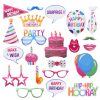 Fun Birthday Props 16 Pcs Set
