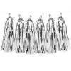 Foil Tassels Set Silver  6 pcs set